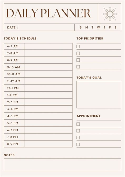 Day Planner Template