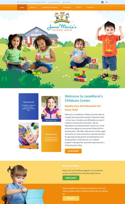 Daycare Website Templates