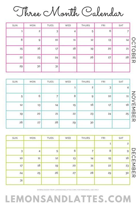 December 2016 Calendar Printable For 3 Month Calendar Template
