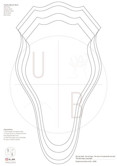 Deer Mount Plaque Templates