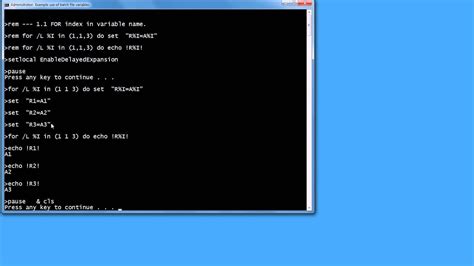 Defining and using a variable in batch file