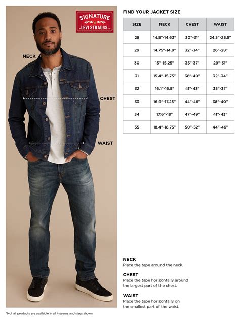 Denim Jacket Size Chart
