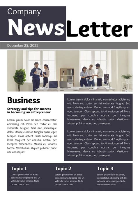 Department Newsletter Template