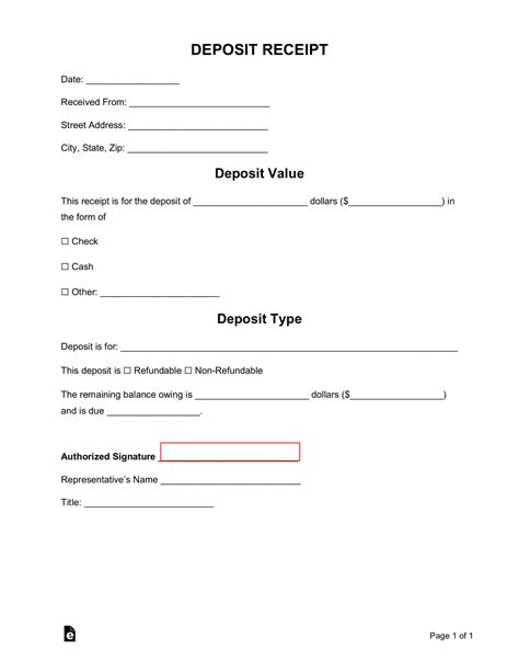 Deposit Agreement Template