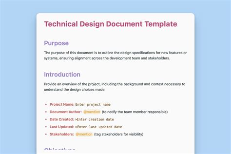 Design Document Template