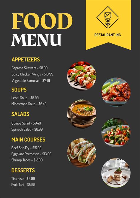 Design Menu Template