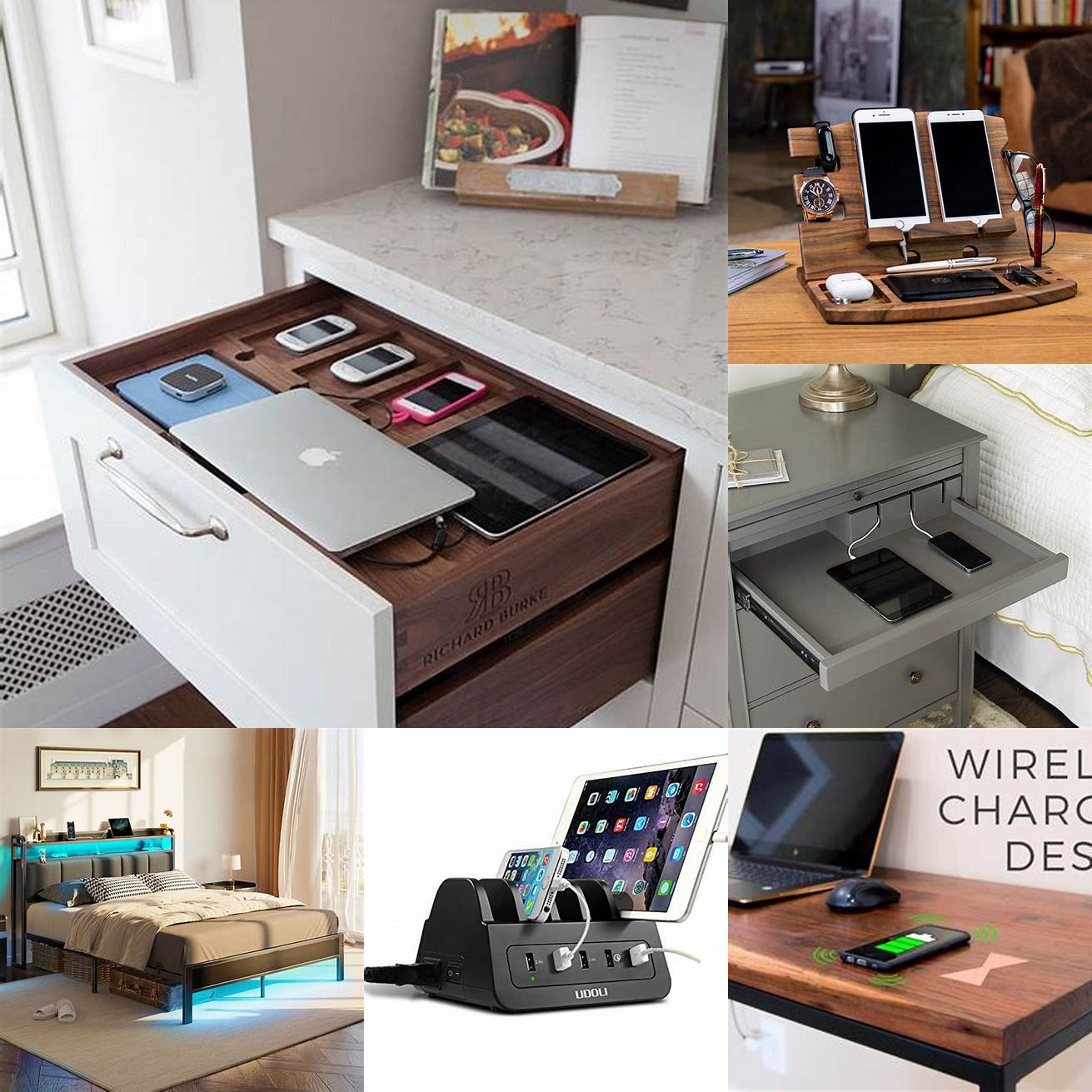 Desk Bed with a built-in charging station for your devices