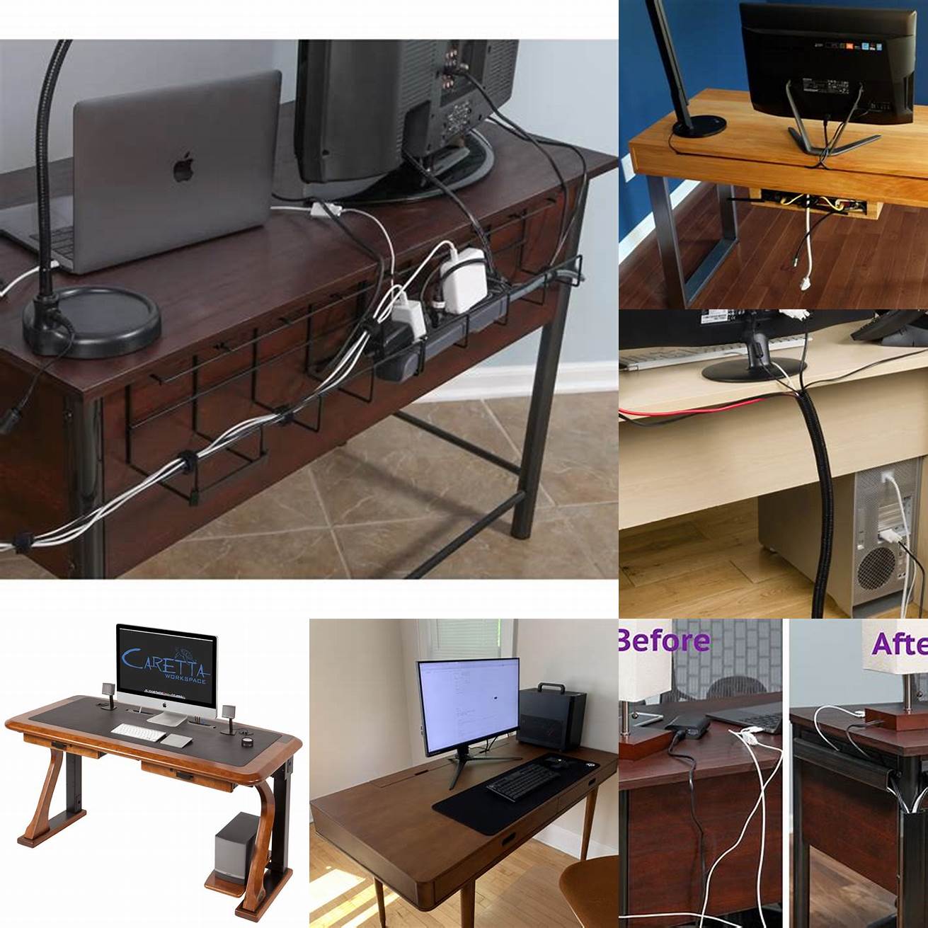 Desk with Built-In Cable Management