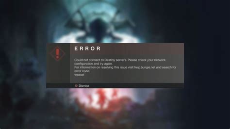 Common Causes for the Weasel Error