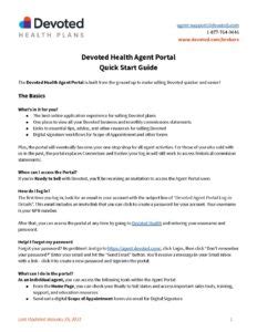 Devoted Agent Portal Easy Access to Policy Information