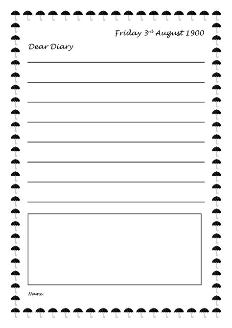 Diary Entry Template