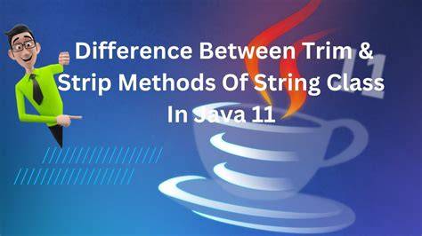 Difference between String trim and strip methods in Java 11