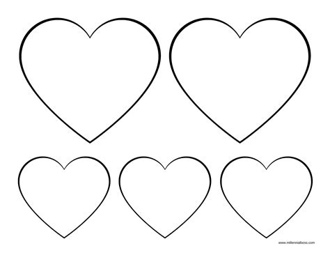 Different Size Heart Templates