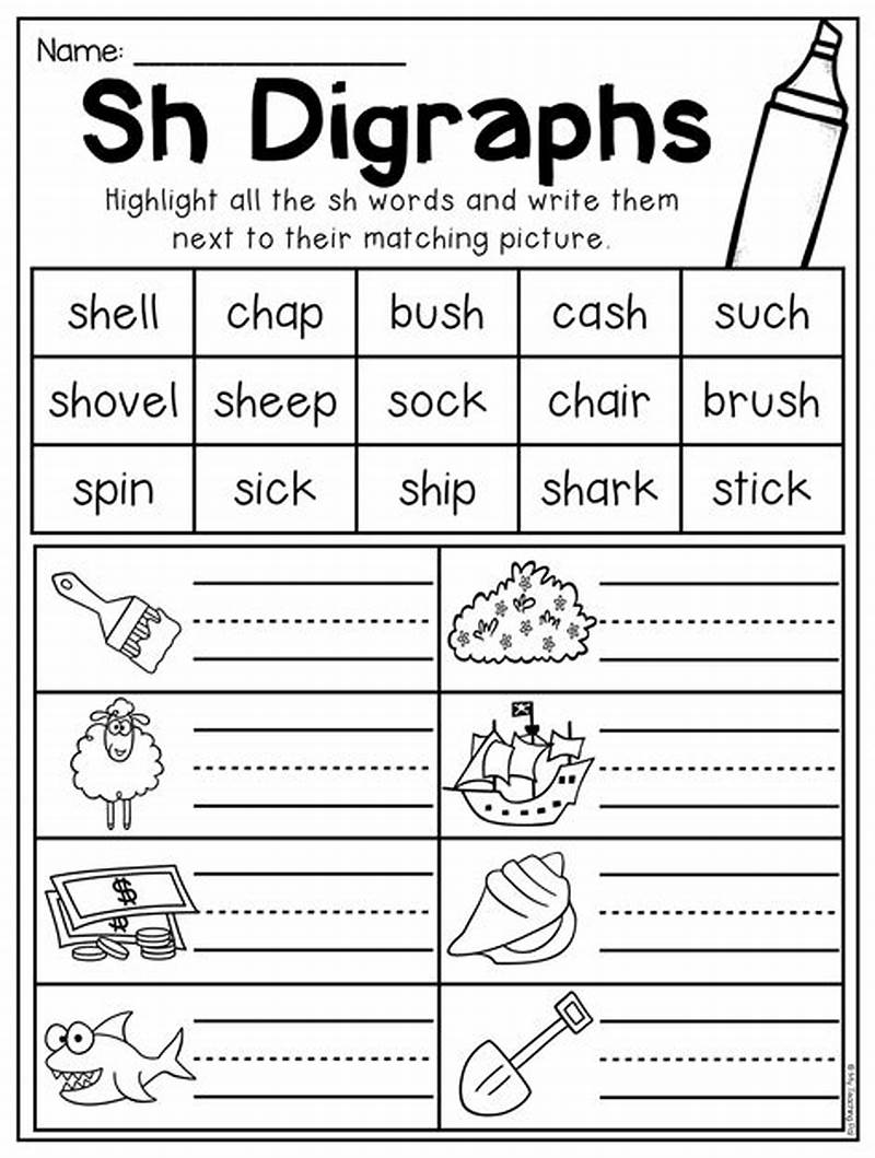 Digraph Printable Worksheets