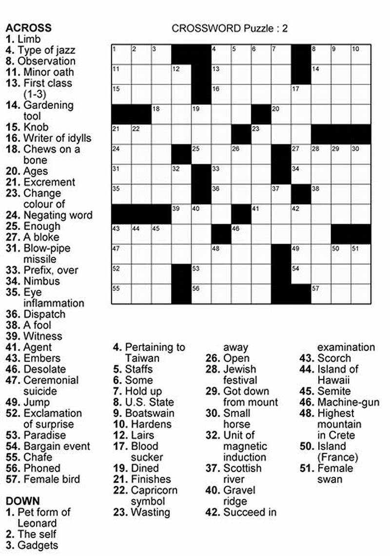 Direct Connection Crossword