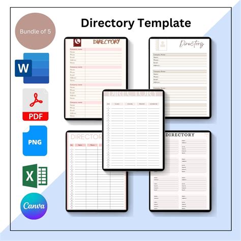 Directory Templates For Word