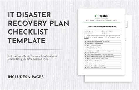 Disaster Recovery Plan Template Doc
