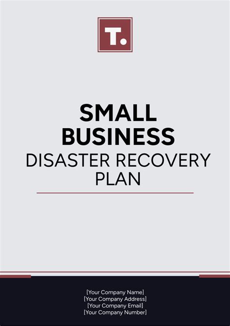 Disaster Recovery Plan Template For Small Business