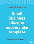 Disaster Recovery Template For Small Business
