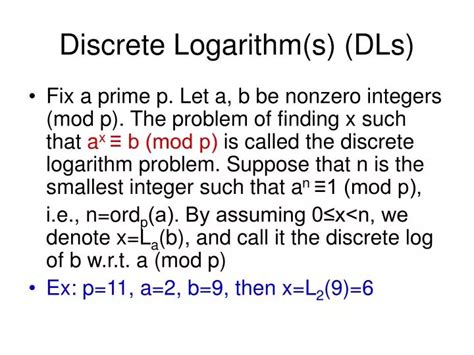 Discrete Logarithm