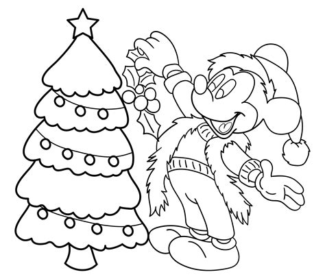Disney Printable Coloring Pages Christmas