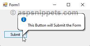 Display a tooltip over a button using Windows Forms
