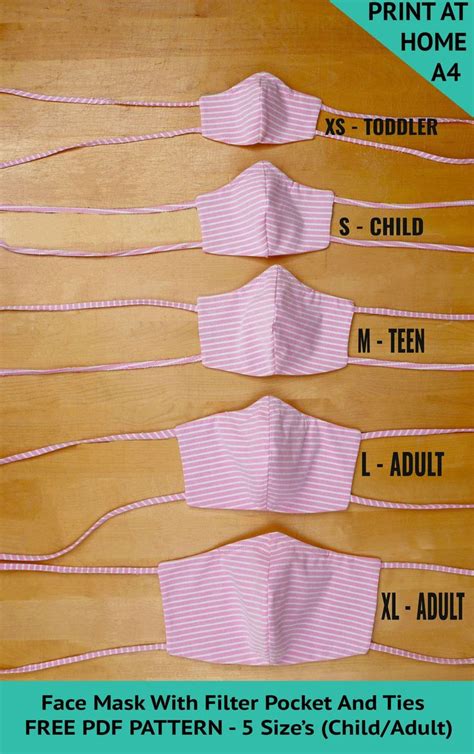 Diy Face Mask With Filter Pocket Printable Pattern