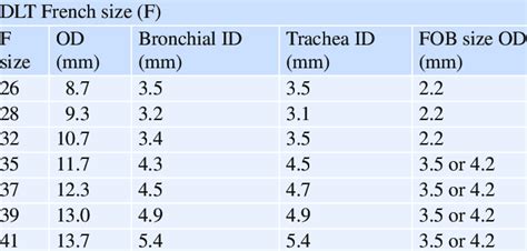 Dlt Size Chart