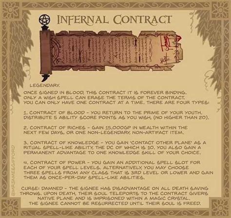 Dnd Devil Contract Template