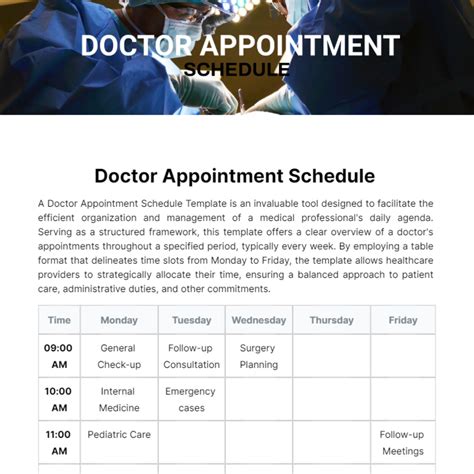 Doctor Appointment Template
