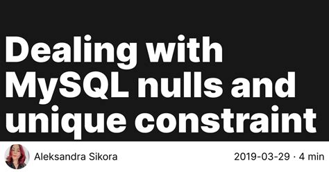 Does MySQL ignore null values on unique constraints