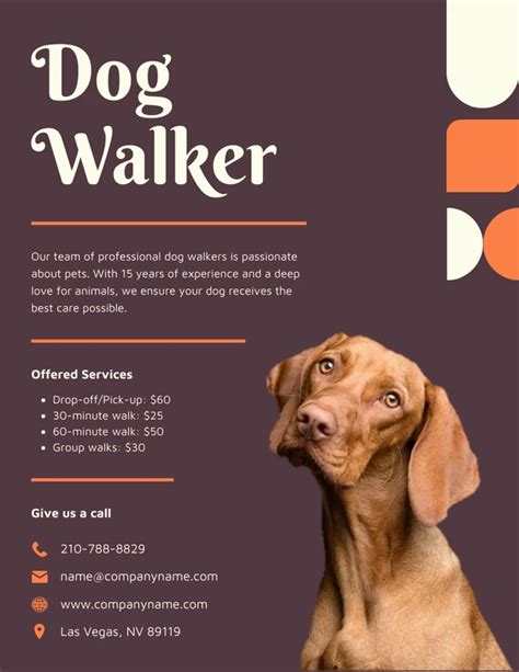 Dog Walking Flyer Template