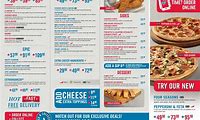 Domino's Pizza Menu and Prices