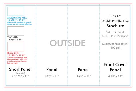 Double Parallel Fold Brochure Template