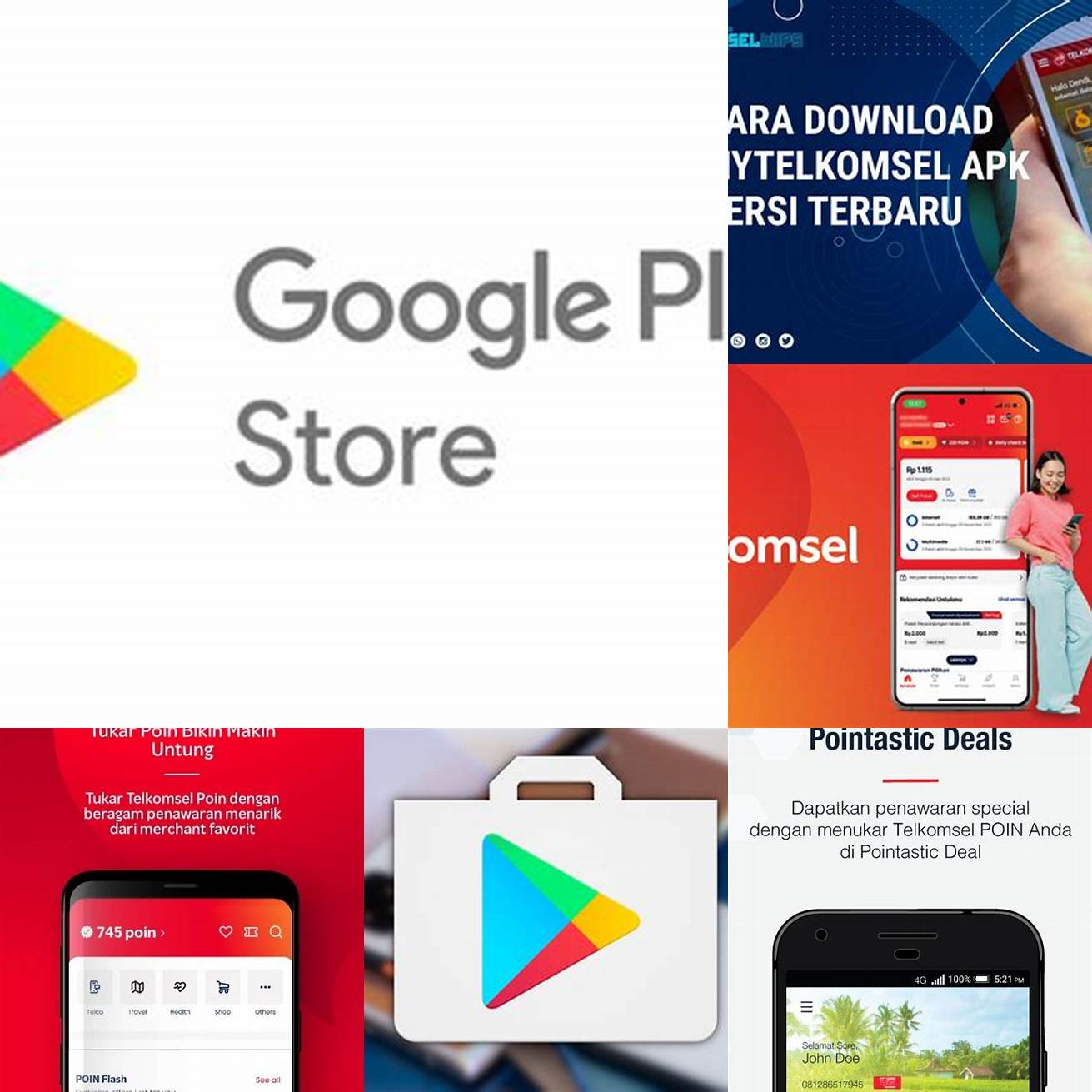 Download aplikasi MyTelkomsel melalui Google Play Store atau App Store