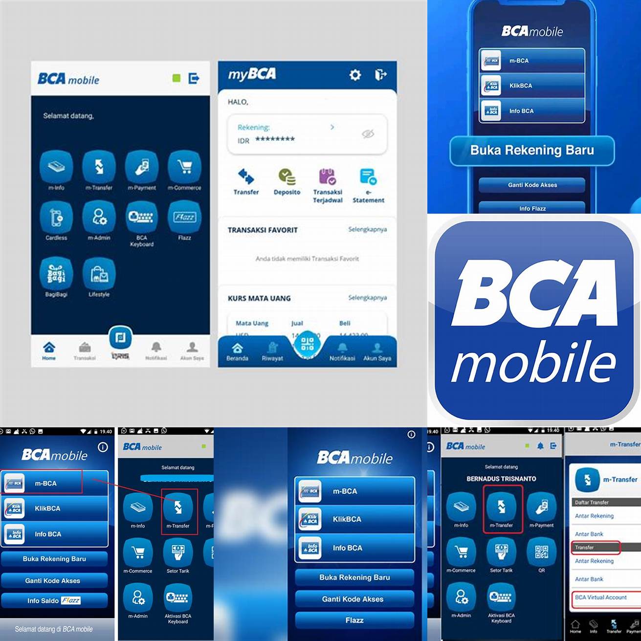 Download aplikasi mobile banking BCA di App Store atau Google Play Store