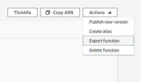 Download an already uploaded Lambda function
