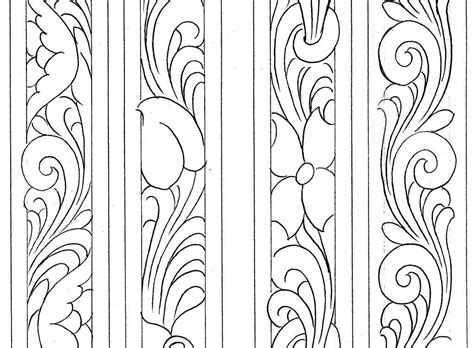 Downloadable Free Printable Leather Belt Tooling Patterns