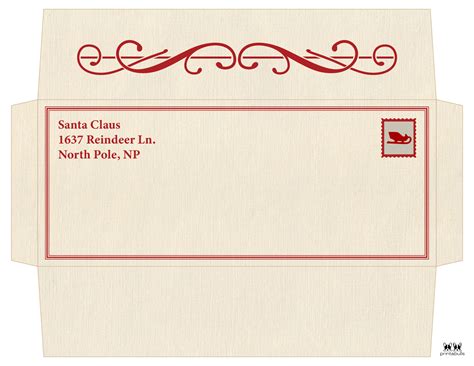 Downloadable Free Printable Santa Envelopes North Pole