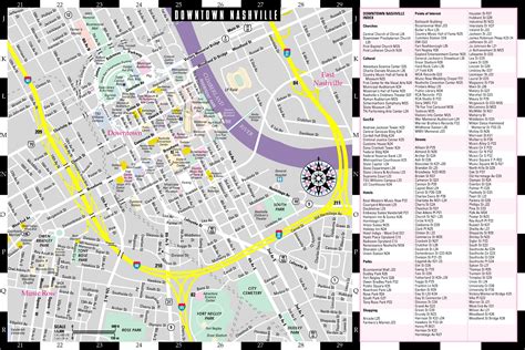 Downtown Nashville Map Printable