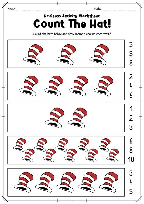 Dr Seuss Free Printable Worksheets