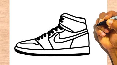 Drawing Of A Nike Shoe
