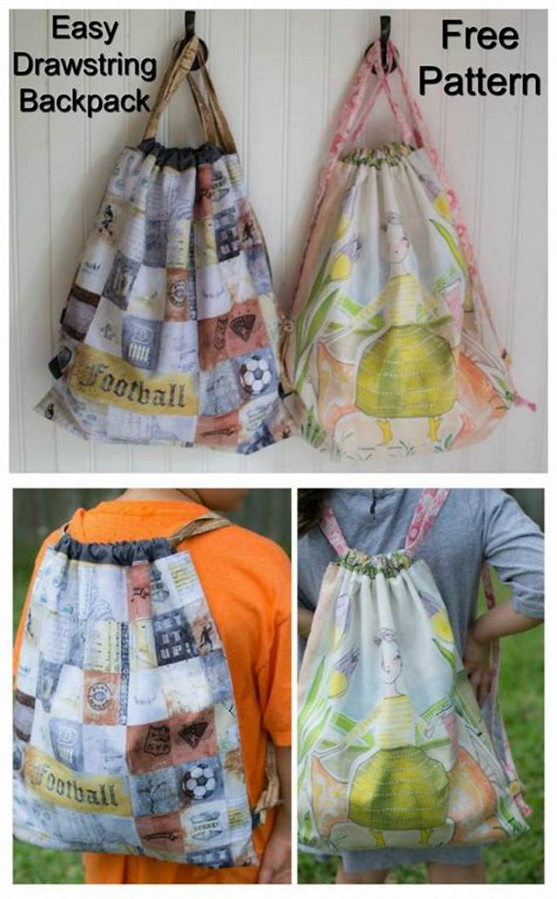 Drawstring Backpack Sewing Pattern Free