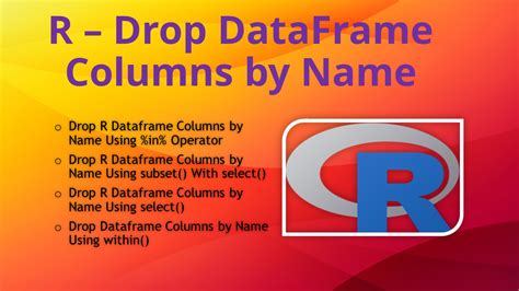 Drop data frame columns by name