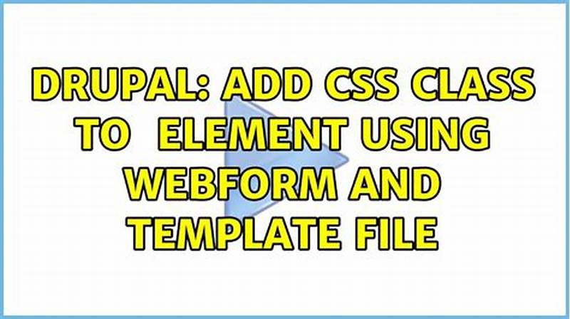 Drupal Add Class To Form Element
