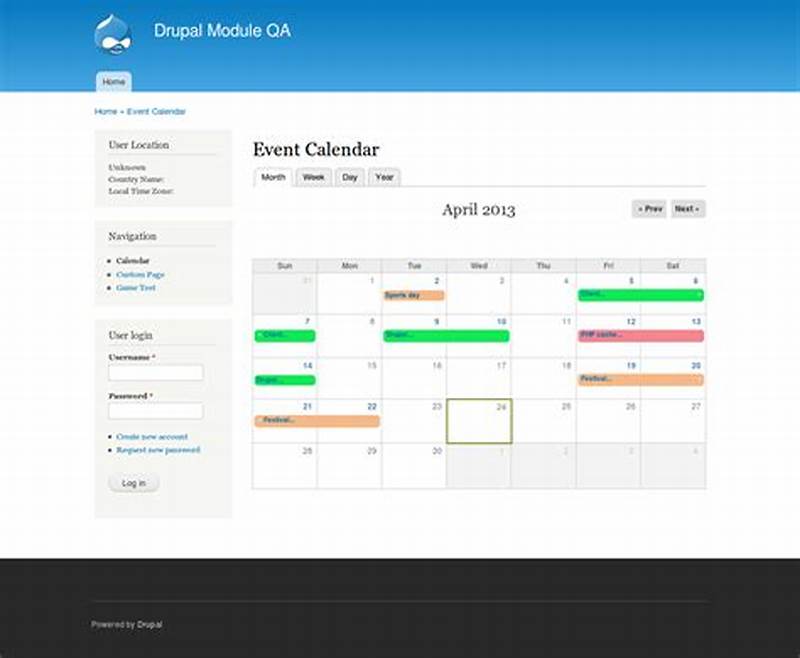Drupal Event Calendar Module