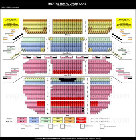 Drury Lane Seating Chart
