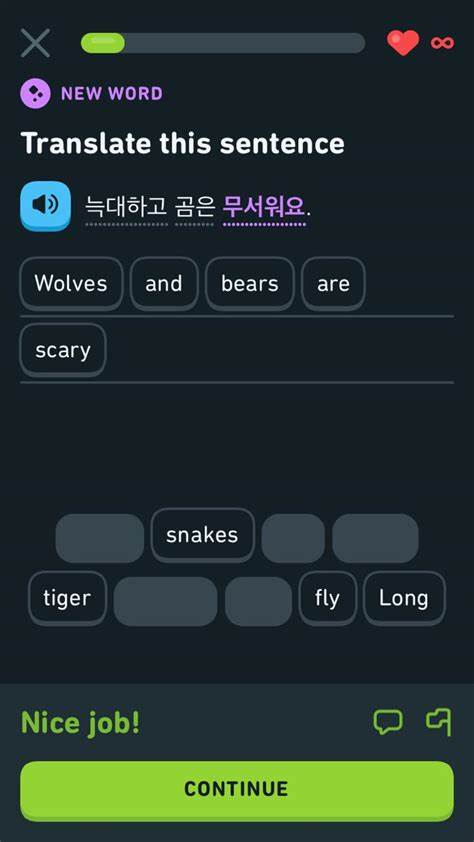 Duolingo belajar bahasa korea
