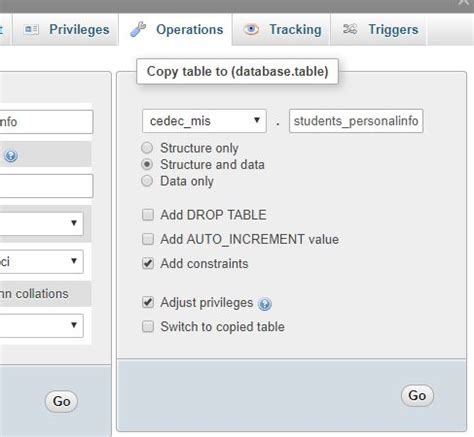 Duplicating a MySQL table indices and data