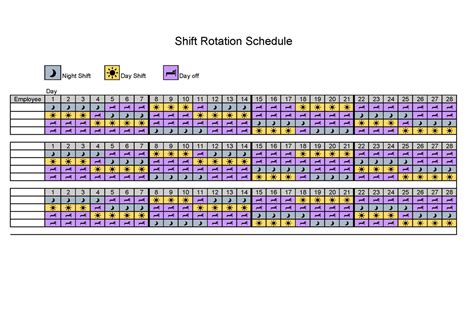 Dupont Schedule Template